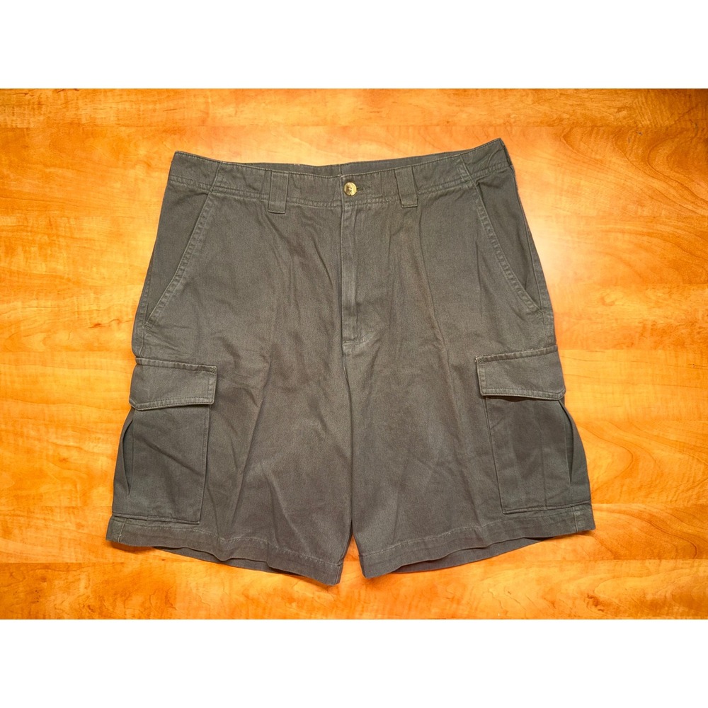 Woolrich Mens 32‎ Cargo Shorts Cotton Twill Outdoor Hiking Gray Green 9 Inseam